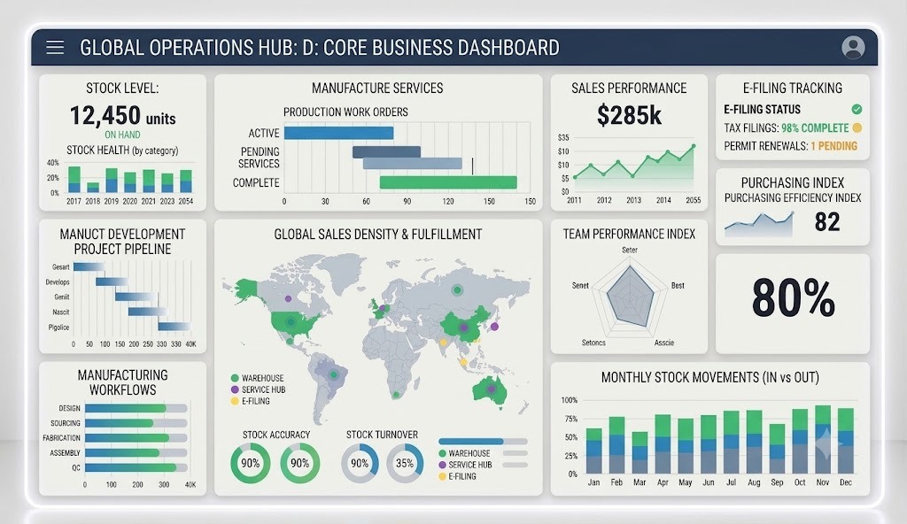 ERP Dashboard Overview